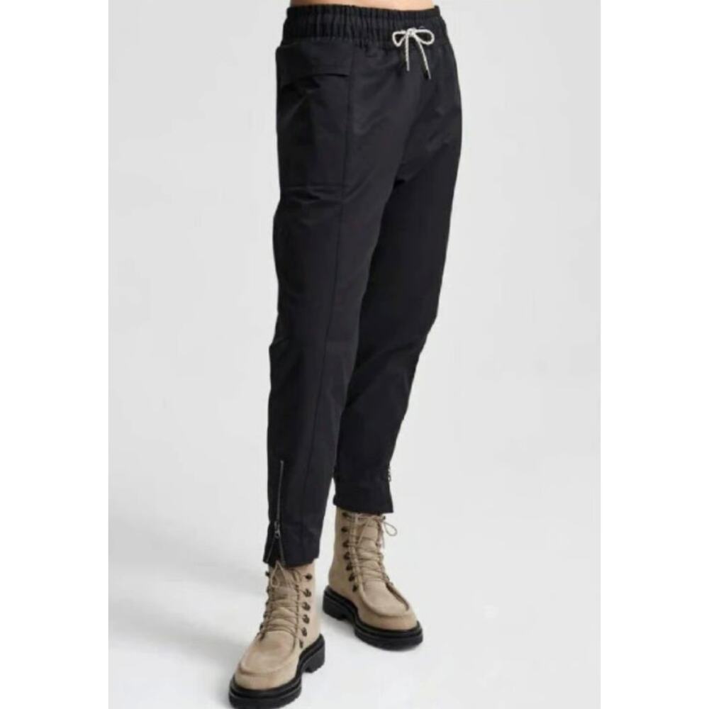 NEW‎ Varley Eastwood Cargo High Rise Pants Women's Size Small Ankle Zip Black